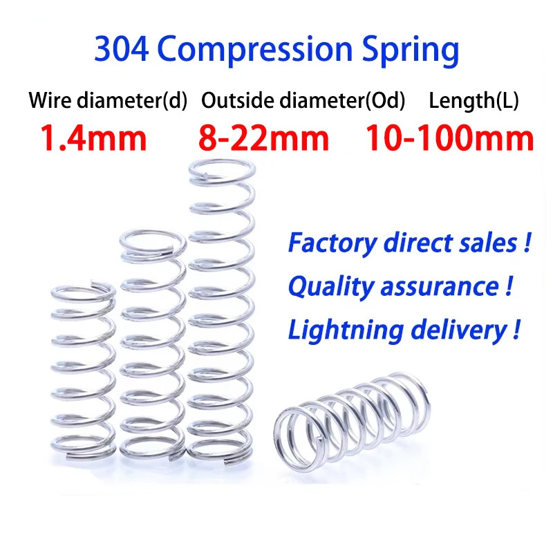 Mini Trampoline Spring - 10 unids/lote 1,4mm alambre de acero