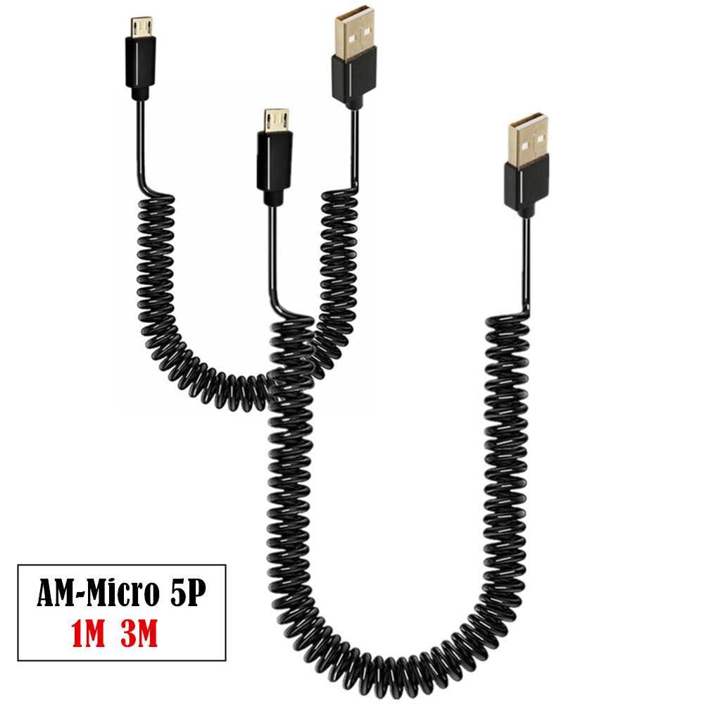 Mini Trampoline Spring - Cable adaptador en espiral Micro Usb