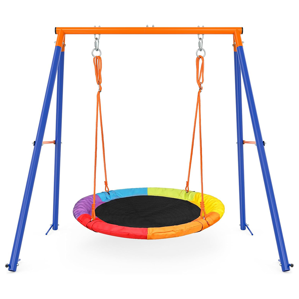 Kids Outdoor Swing Set - Columpios de Jardín de Hierro para