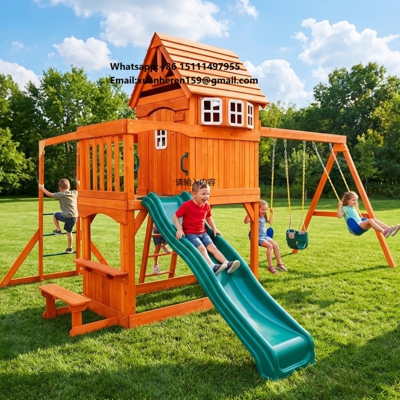 Kids Outdoor Swing Set - Gran equipo de juegos al aire