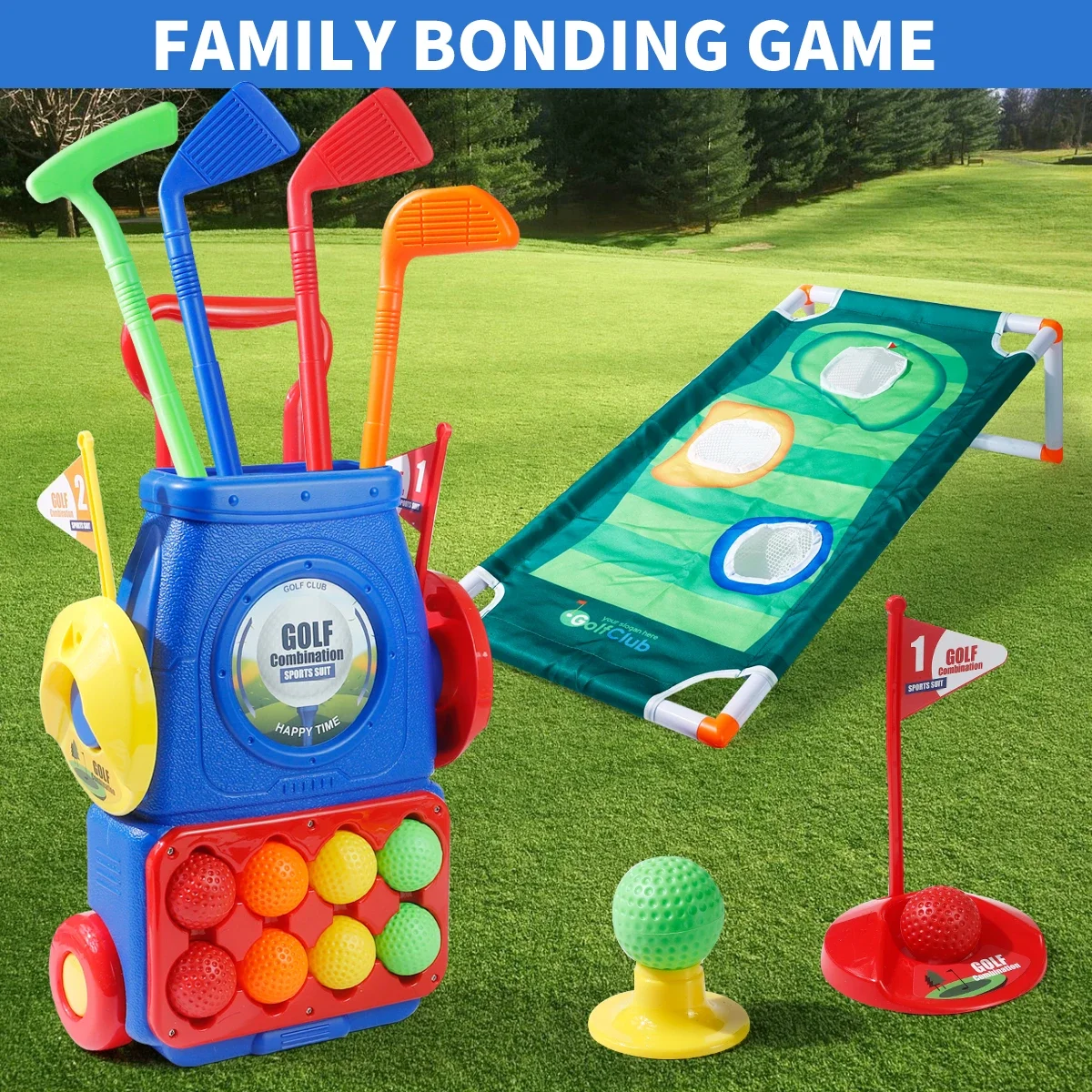 Kids Indoor Outdoor Cart - Carro de golf de juguete mejorado