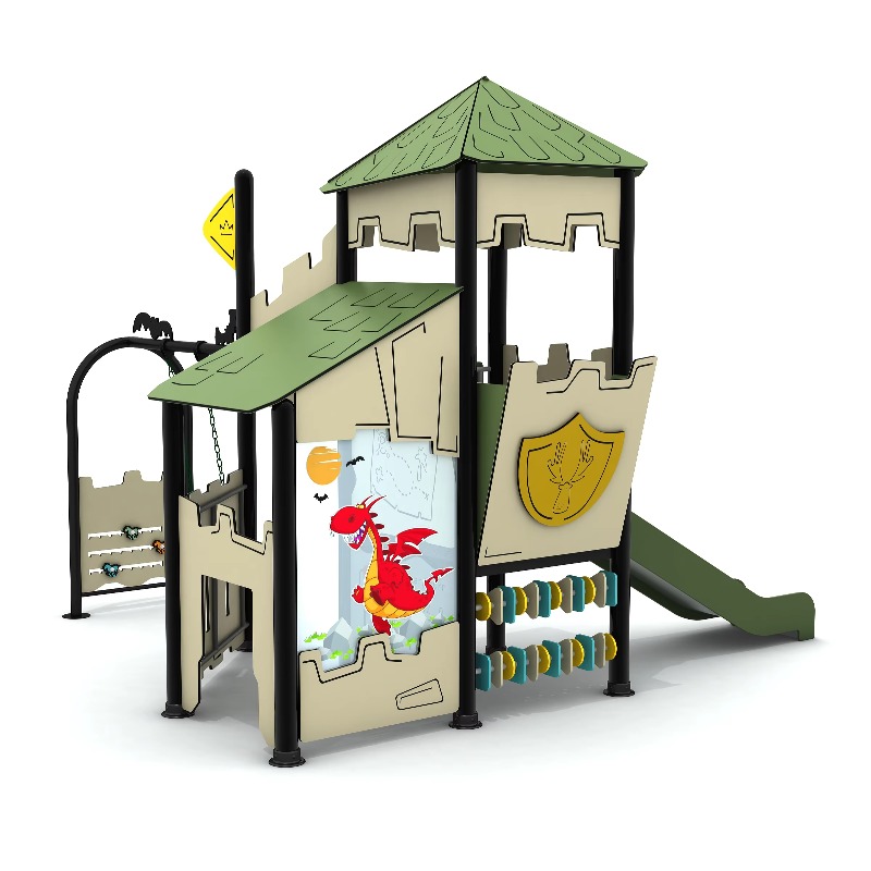 Kids Outdoor Wooden Playset - Conjunto de juegos de madera para