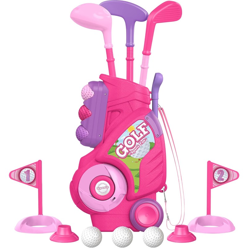Kids Indoor Outdoor Cart - Juego de palos de golf para