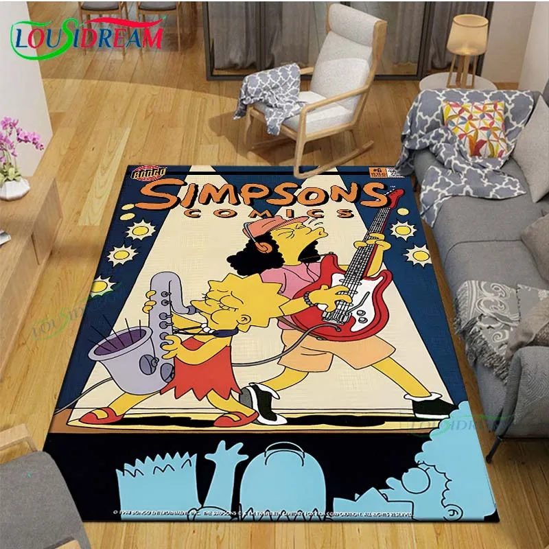 Kids Outdoor Yoga - Exquisitas alfombras estampadas ss-simpson de dibujos