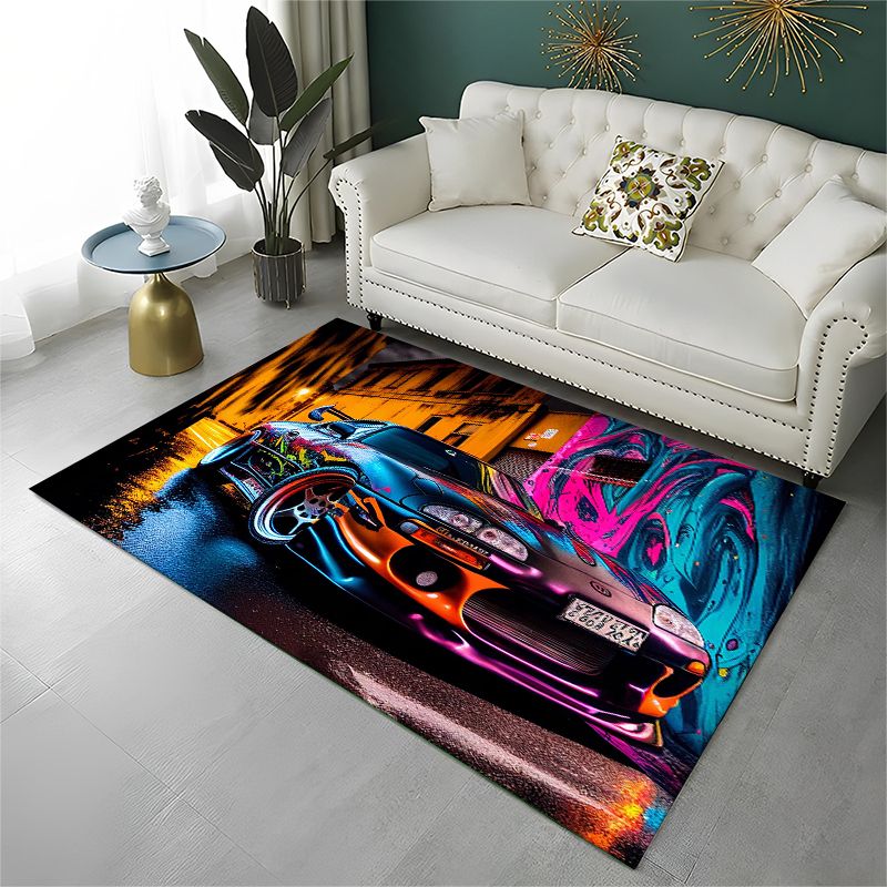 Kids Indoor Outdoor Cart - Alfombra Antideslizante con Diseño de Auto
