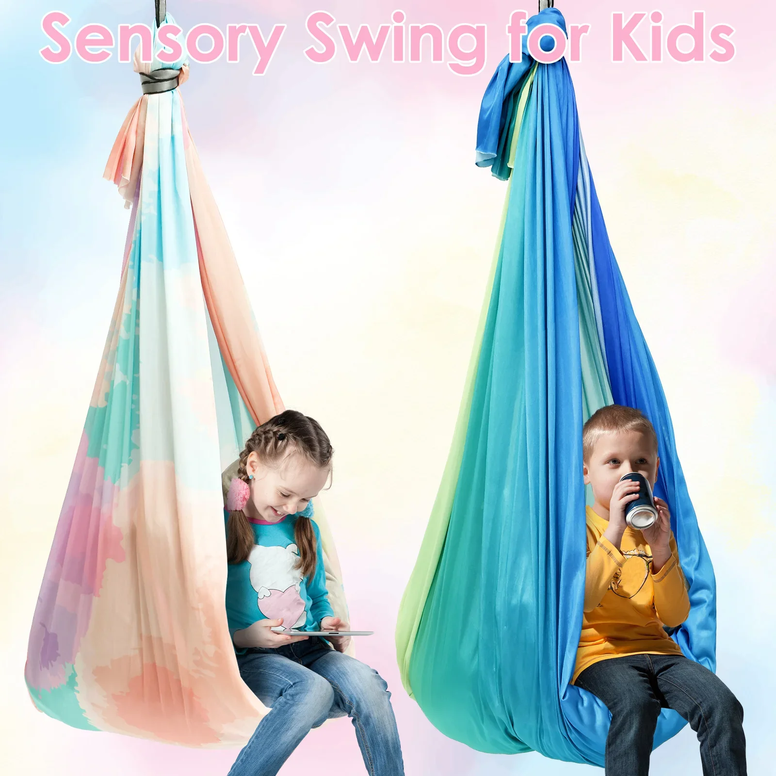 Kids Outdoor Hammock - Columpio Sensorial Cómodo para Niños, Hamaca