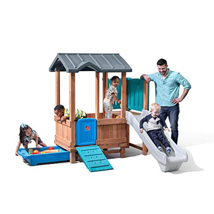 Kids Outdoor Slide - Woodland Adventure Playhouse & Slide, juego