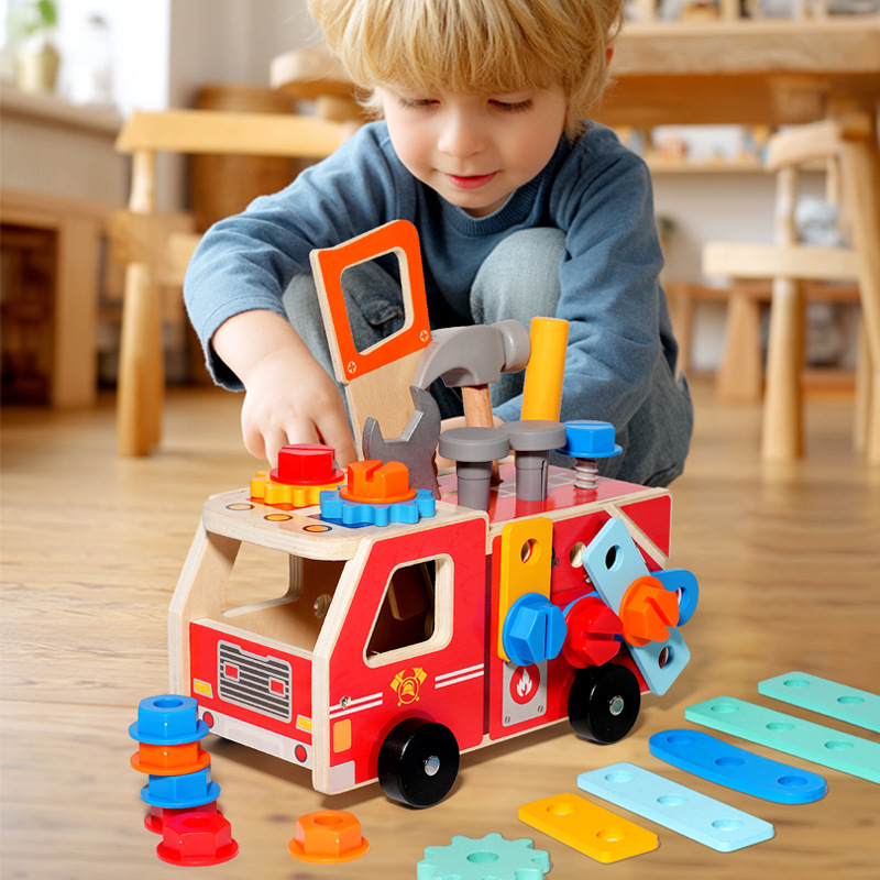 Kids Outdoor Wooden Playset - Juego de Herramientas de Ensamblaje de