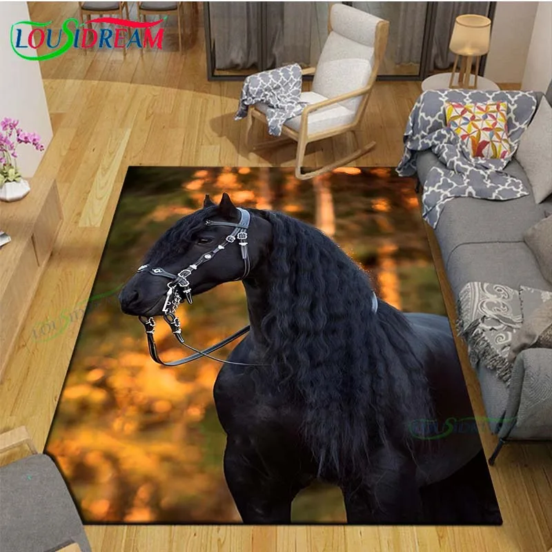Kids Outdoor Yoga - Alfombras con estampado de caballo bonito