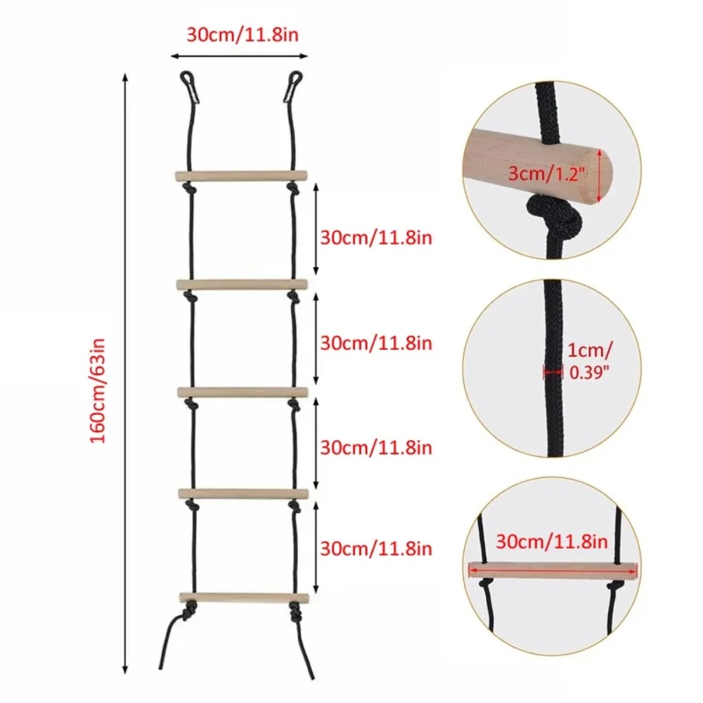 Escalera de Cuerda para Escala - Kids Outdoor Wooden Playset reseña y precio