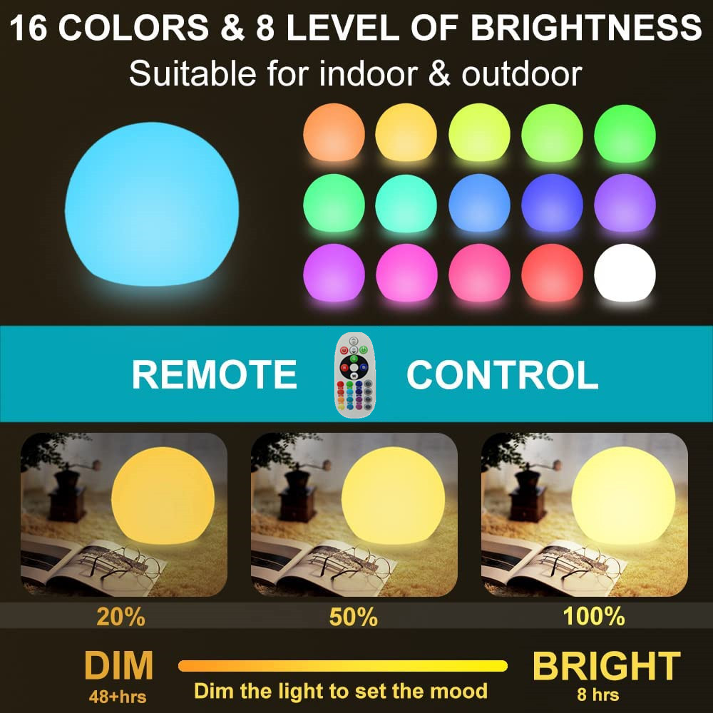Luz LED recargable con bola br - Kids Outdoor Lights reseña y precio