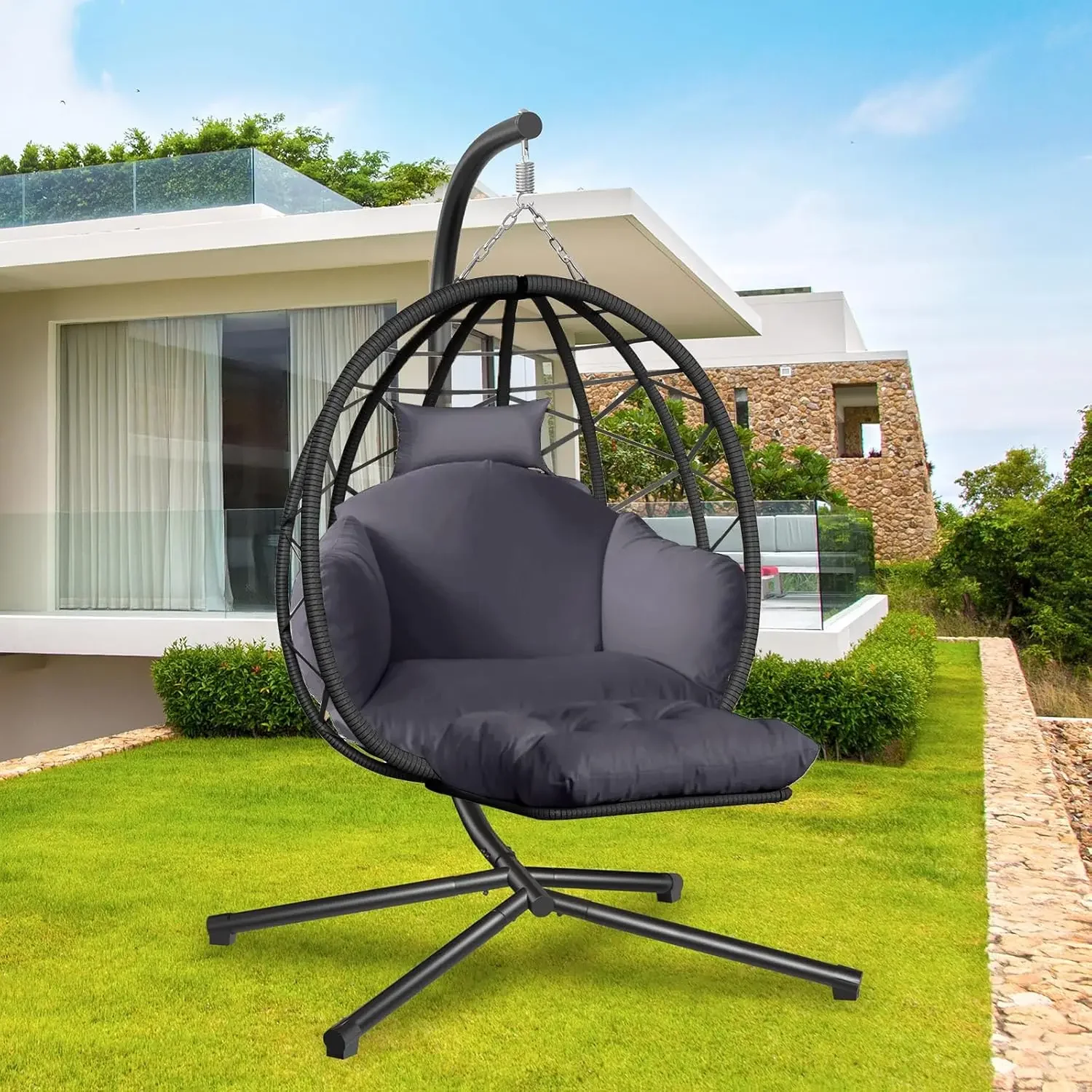 Silla Colgante Tipo Huevo con  - Kids Outdoor Egg Chair reseña y precio