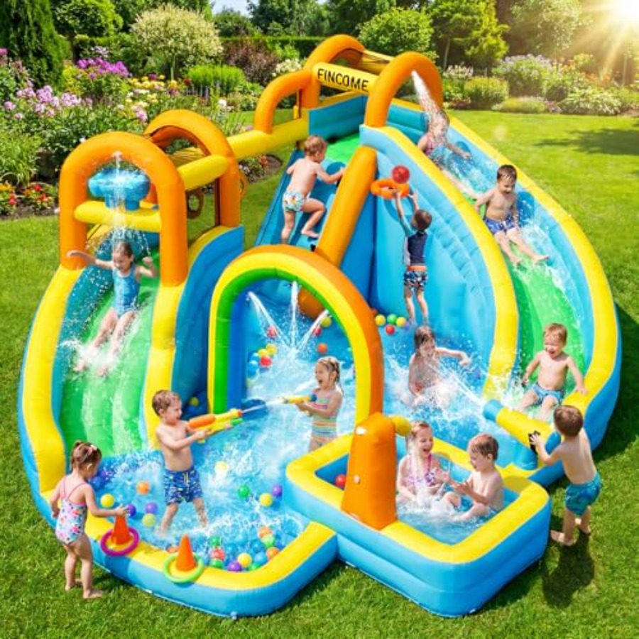 Parque acuático inflable para  - Kids Outdoor Slide reseña y precio