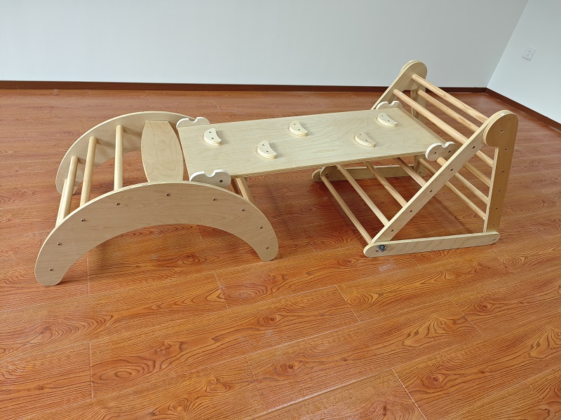 Juego de Escalada Infantil 3 e - Kids Outdoor Wooden Playset reseña y precio