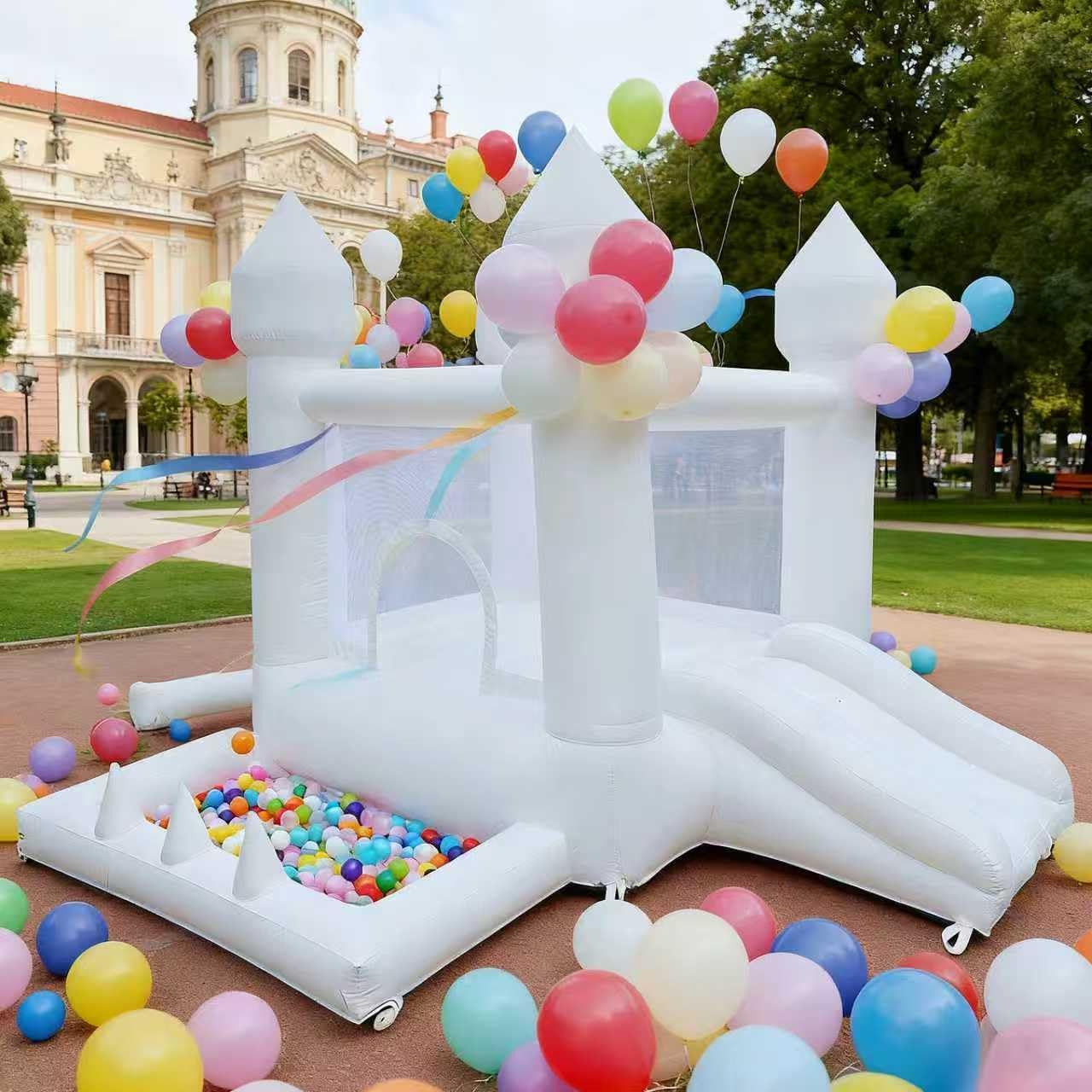 Castillo Inflable Blanco, Cast - Kids Outdoor Slide reseña y precio