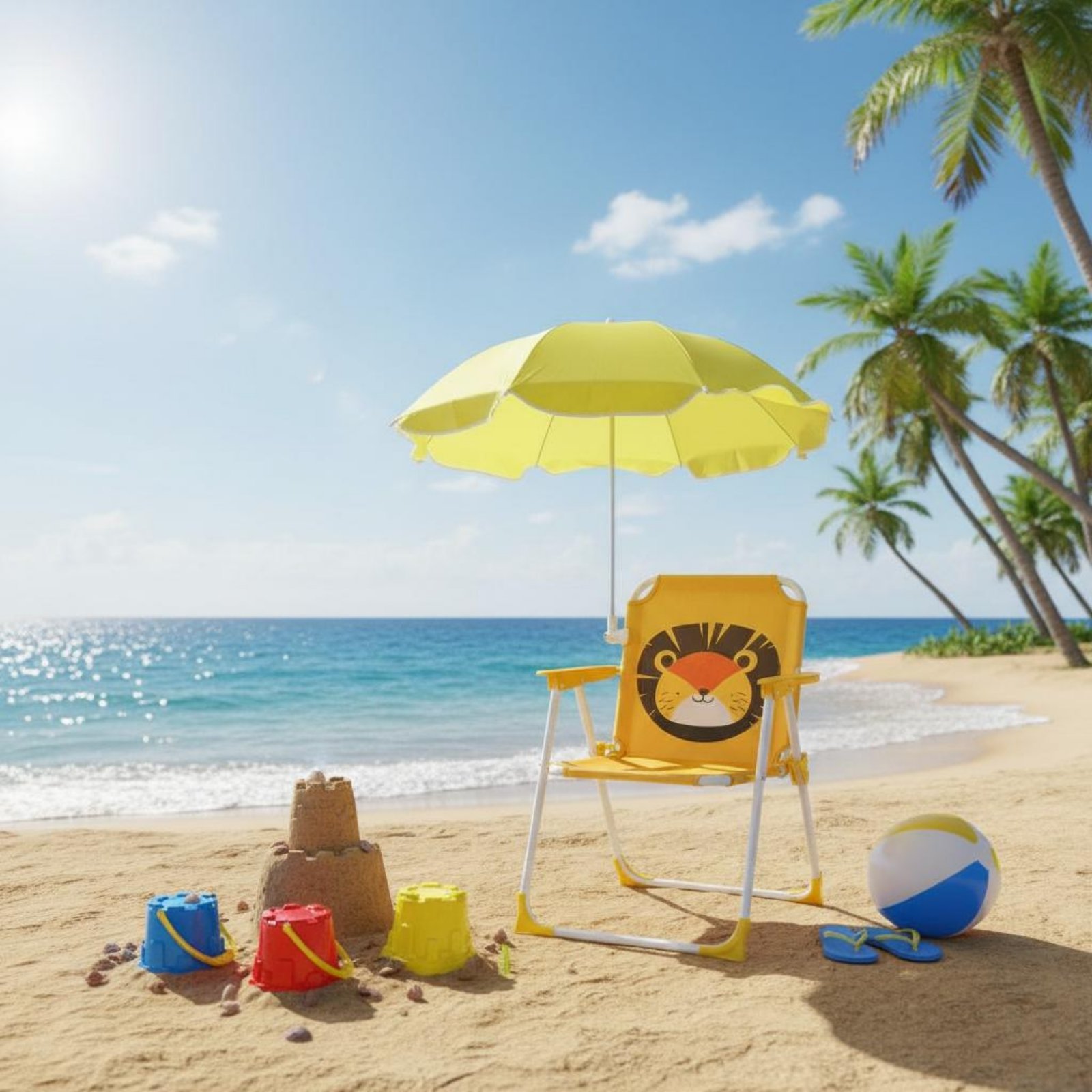 Silla de Playa para Niños con  - Kids Outdoor Umbrella Chair reseña y precio