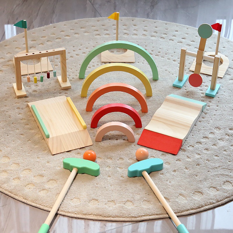 Juego de pelotas de golf para  - Kids Outdoor Wooden Playset reseña y precio