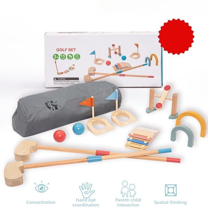 Juego de pelotas de golf para  - Kids Outdoor Wooden Playset reseña y precio
