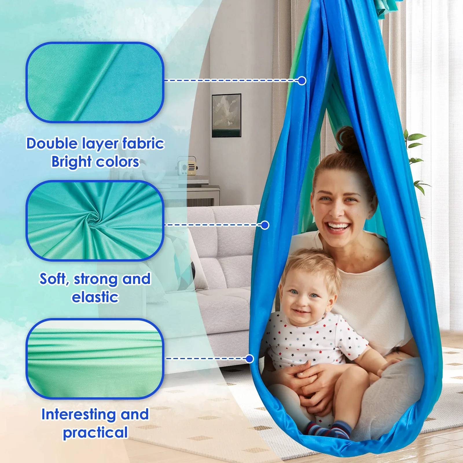 Columpio Sensorial Cómodo para - Kids Outdoor Hammock reseña y precio