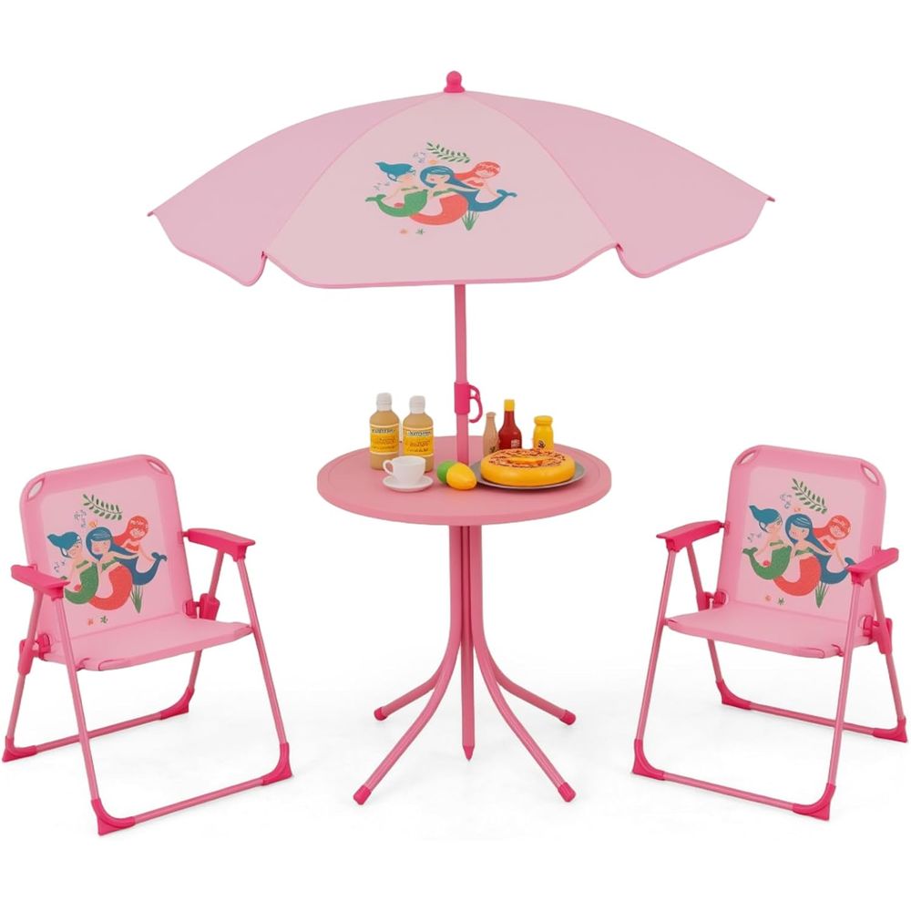 Mesa de Picnic para Niños, Mes - Kids Outdoor Umbrella Chair reseña y precio