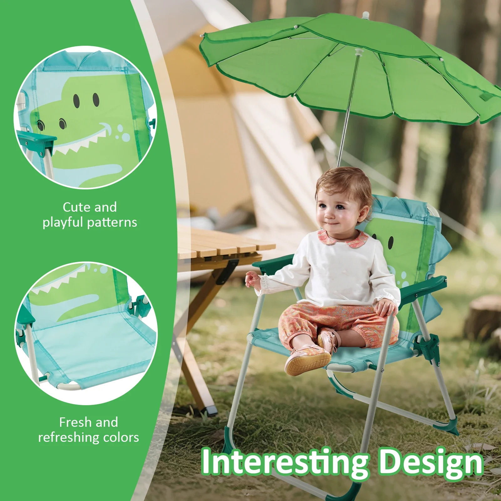 Silla de Playa Plegable para N - Kids Outdoor Umbrella Chair reseña y precio