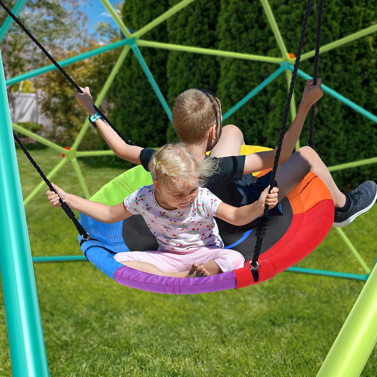 Columpio de Cúpula de Escalada - Kids Outdoor Swing Set reseña y precio