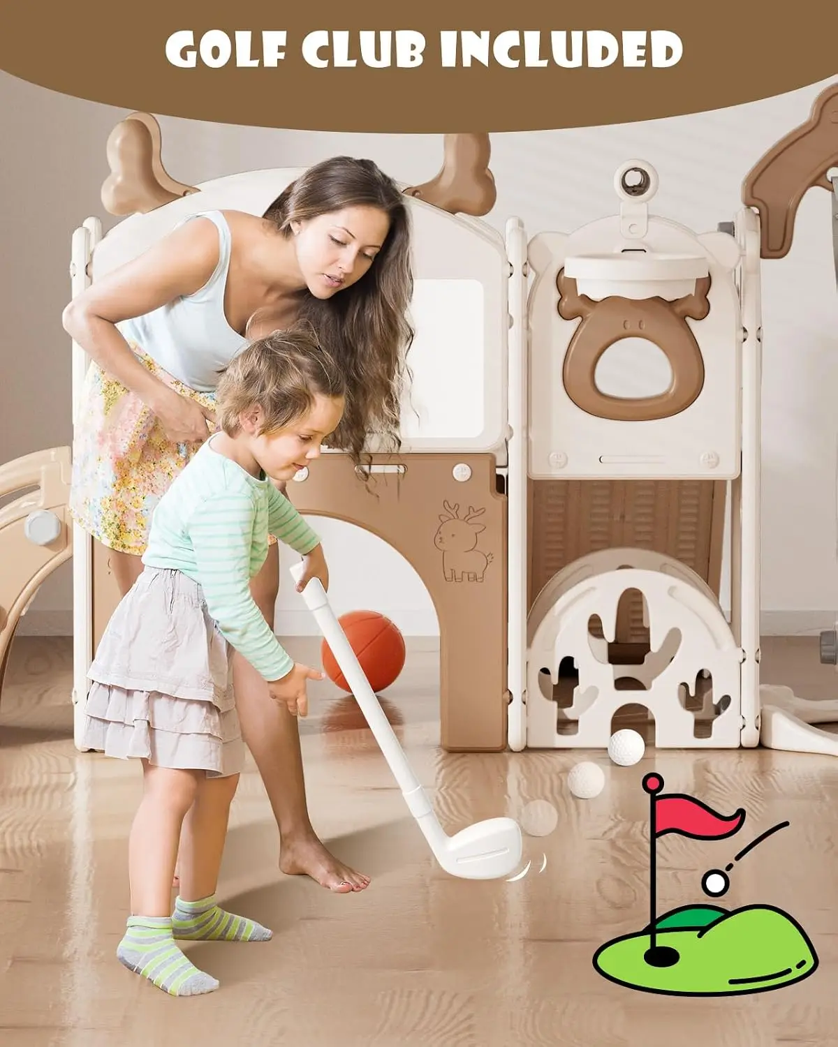 Juego de tobogán y columpio 13 - Kids Outdoor Swing Set reseña y precio
