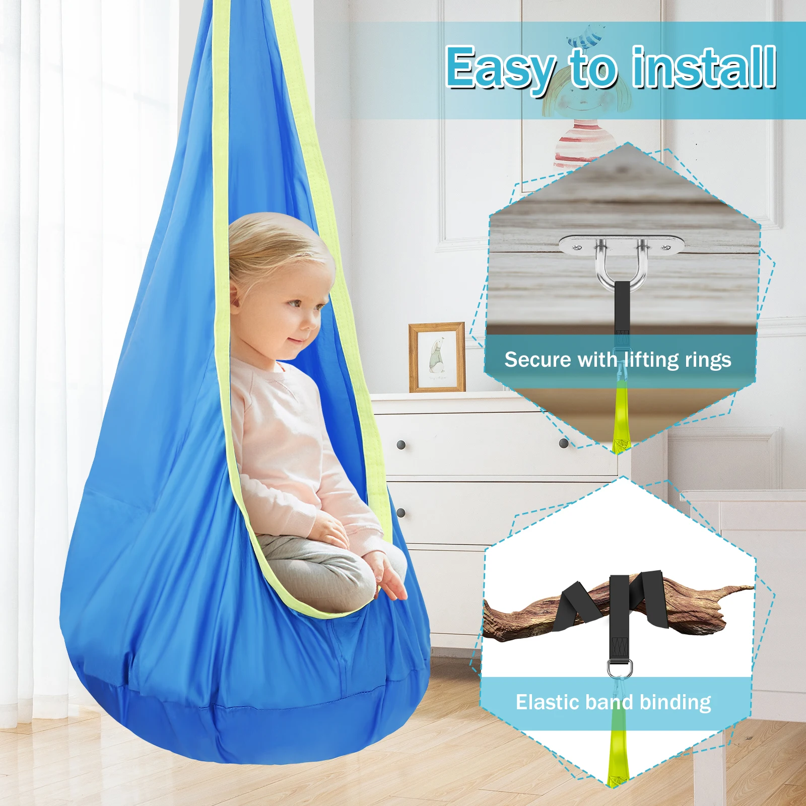 Silla Columpio Sensorial para  - Kids Outdoor Hammock reseña y precio