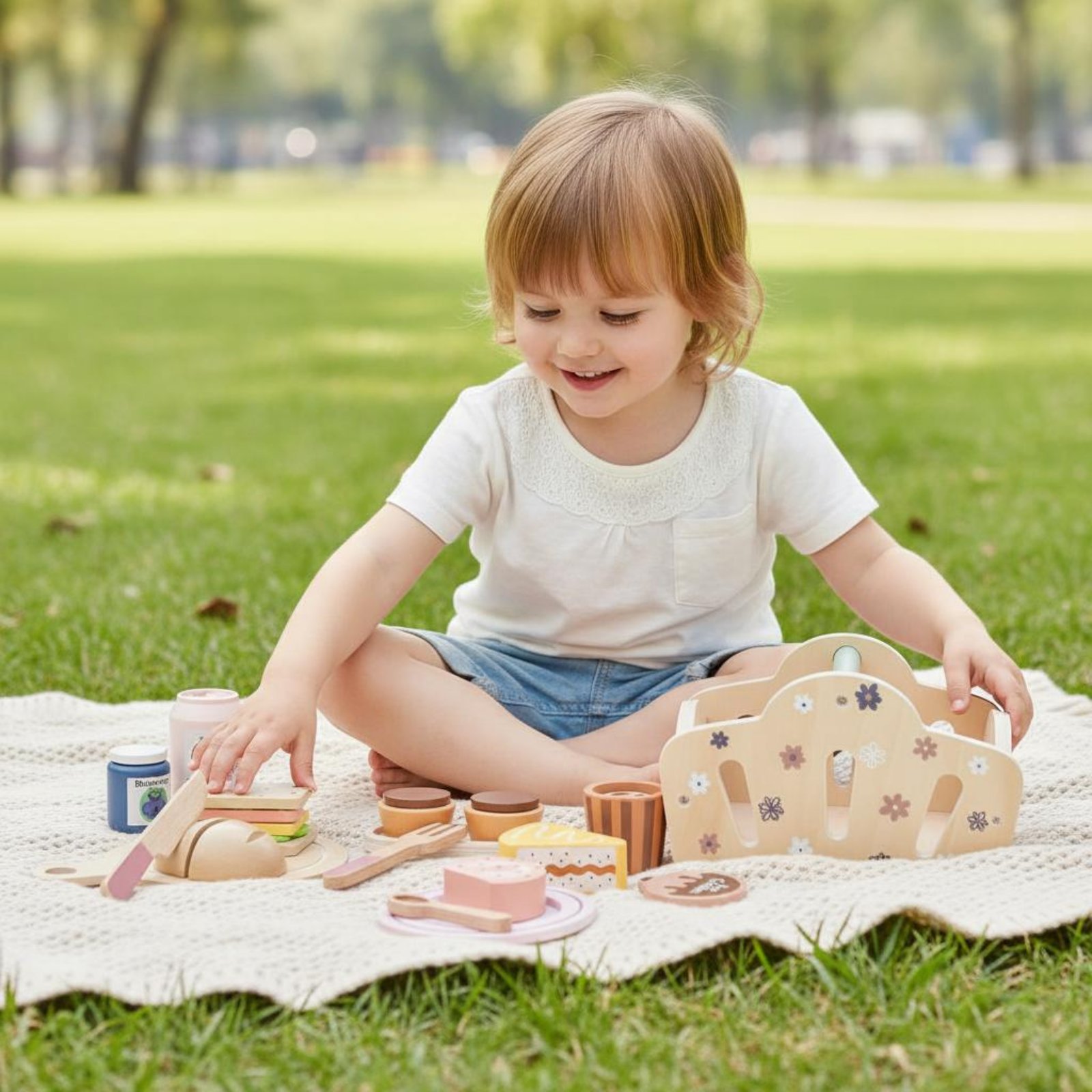 Cesta de Comida de Madera para - Kids Outdoor Wooden Playset reseña y precio